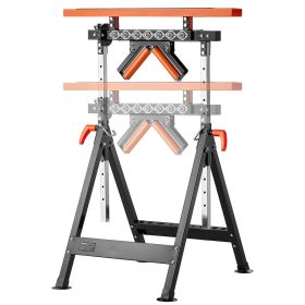 4-in-1 Polished Roller Stand Max Load 440 lb Adjustable 33-50 in for Woodworking