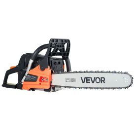 62 cc Gas Chainsaw, 20 inch Gas Powered Chainsaw, 3.8 HP Power Chain Saw with Non-Slip Handle, Gas-Powered Chainsaws with Dual Fuel Tanks