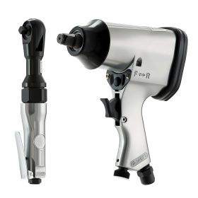 71 Pieces Pro Air Tool and Accessories Kit - 1/2" Air Impact Wrench, 3/8" Ratchet Wrench, 1/2" Die Grinder, 4500BPM Hammer, Blow Gun for Auto Rep