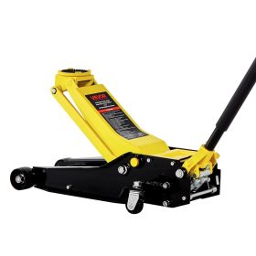 Low Profile Floor Jack, 4 Ton (8818 lbs) Capacity, Steel Racing Floor Jack with Dual Pistons Quick Lift Pump