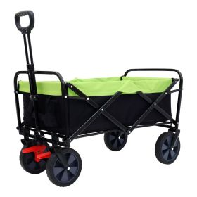 150L Collapsible Wagon Cart Foldable, Utility Garden Wagon with 360lbs Weight Capacity, Heavy Duty Portable Sport Wagon with Wheels for Outdoor