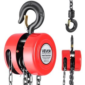 VEVOR Hand Chain Hoist, 1 Ton 2200 lbs Capacity, Manual Chain Block with Upgrade G70 Galvanized Chain, 20 ft Lifting Height