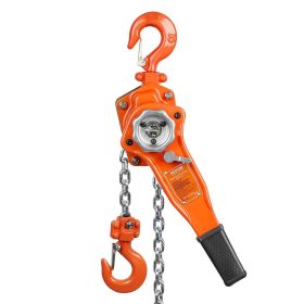 VEVOR Manual Lever Chain Hoist, 3/4 Ton 1650 lbs Capacity 10 FT Come Along, G80 Galvanized Carbon Steel with Weston Double-Pawl Brake