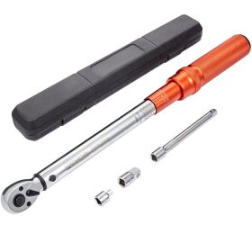 VEVOR Torque Wrench, 3/8-inch Drive Click Torque Wrench 10-80ft.lb/14-110n.m, Dual-Direction Adjustable Torque Wrench Set
