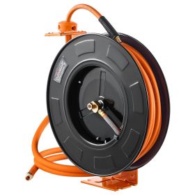 VEVOR Retractable Air Hose Reel 3/8 IN x 100 FT Rubber Air Hose Reel Max 300 PSI