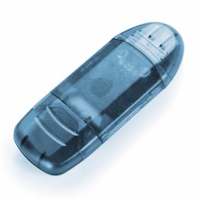 1Pc Memory Card Reader USB 2.0 480Mbps High Speed Card Reader Adapter For SD Card (Color: Blue)