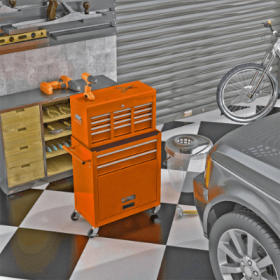 High Capacity Rolling Tool Chest With Wheels And Drawers, 8-Drawer Tool Storage Cabinet (Color: Orange)